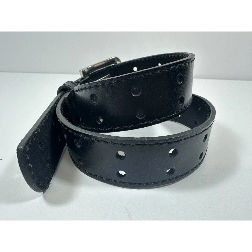 Double Prong Leather Belt S 28